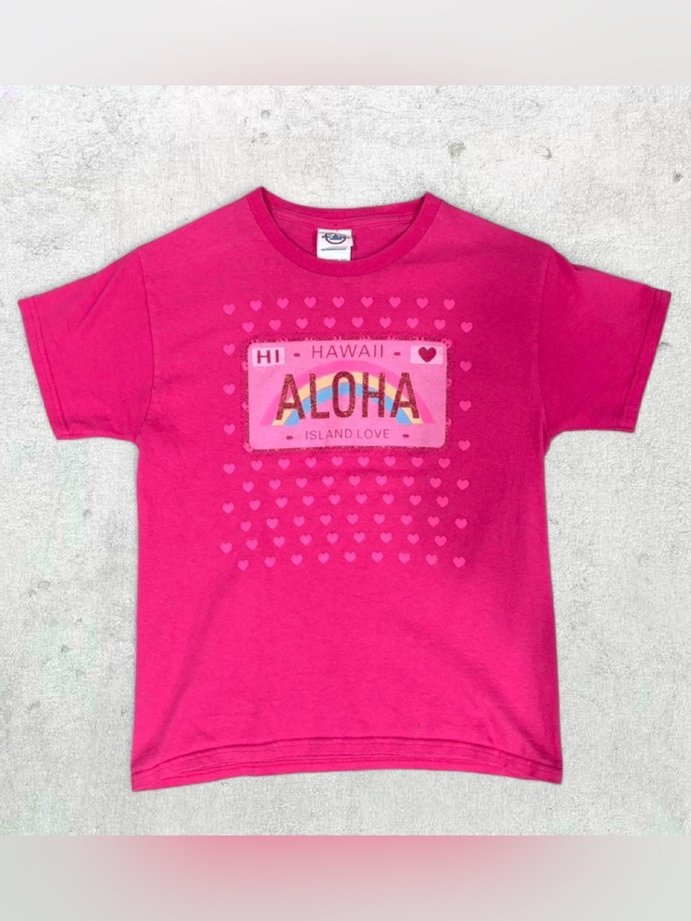 Y2K Hawaii Pink Baby Tee🌺